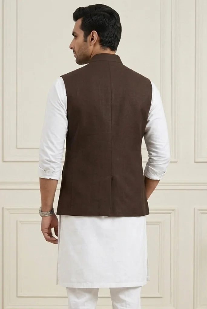 Brown Stylish Jacket for Men – Back  