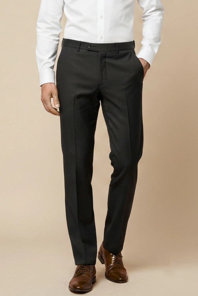 Men Brown Premium Formal Pant-Front
