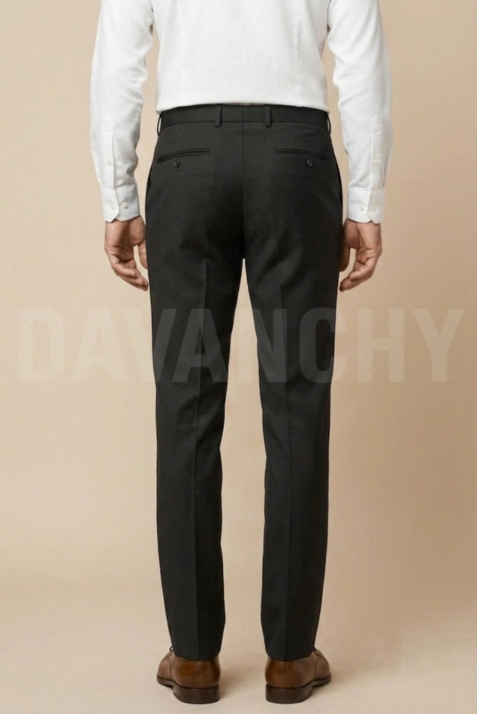 Dark Brown Formal Pant-Back