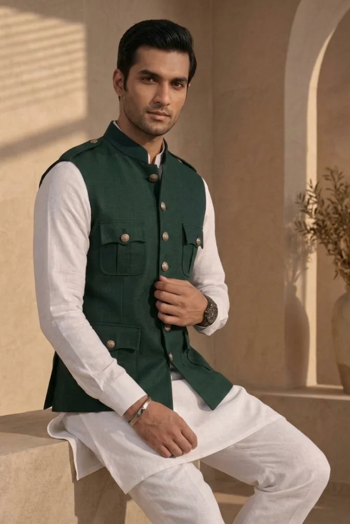 Emerald Green Stylish Hunting Jacket for Men – Different