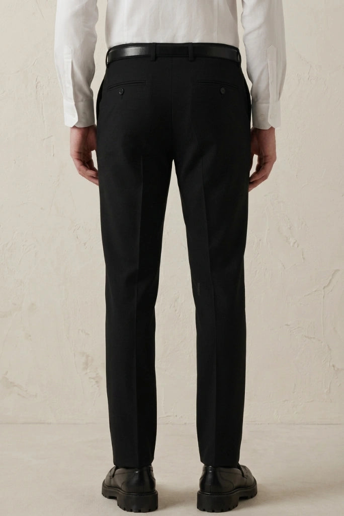 Premium Black Office Pant for Men-Back