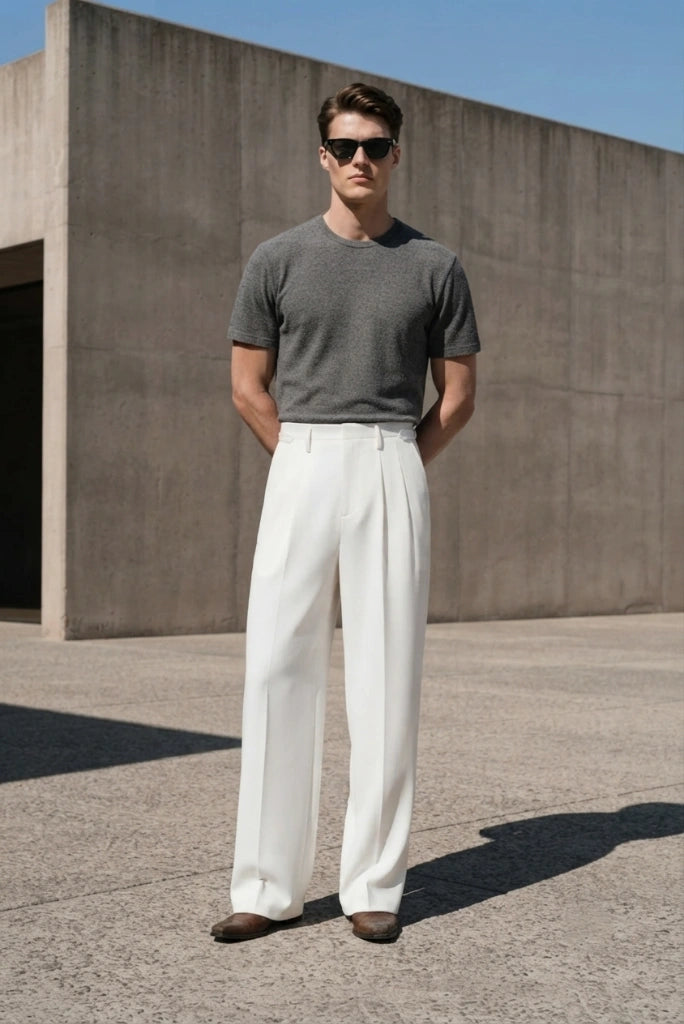 Premium Off White Formal Pant-Front