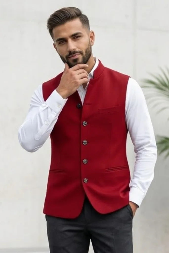 Elegant Styling jacket for men front half close view