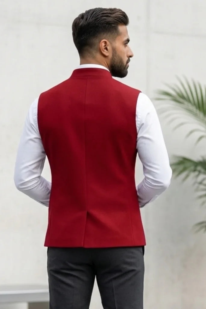 Men Classic indian wear jacket back
