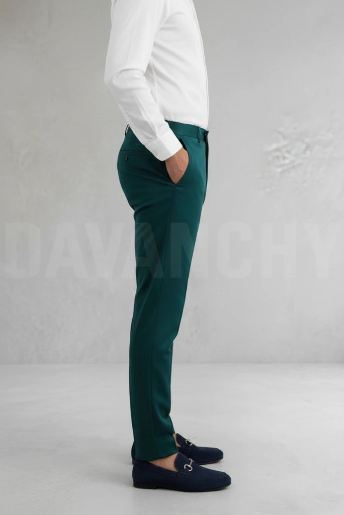 Teal Green Office Pant-Side