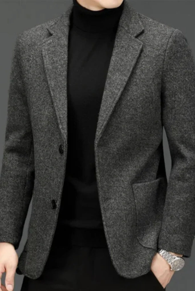 Men tweed coat-front