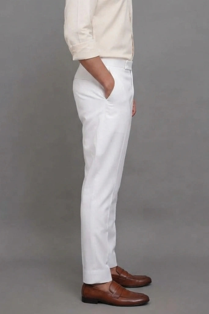White Jodhpur Breeches Pant for Men Side