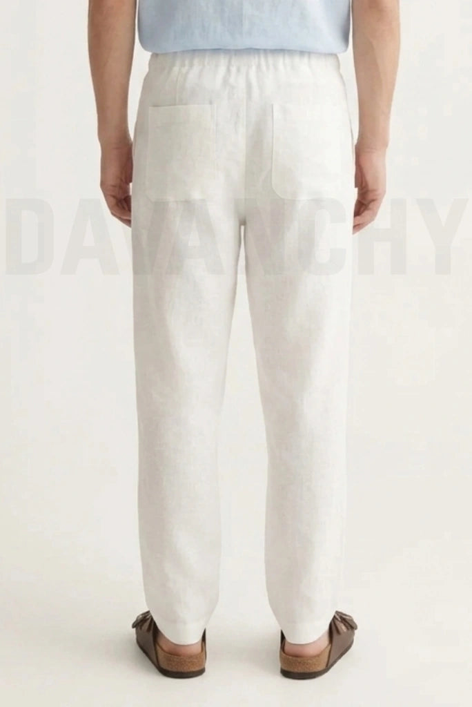 White Relaxed Fit Trouser-Back