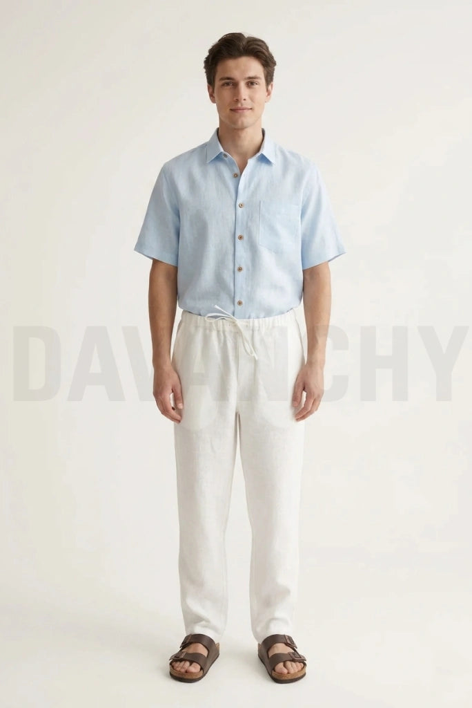 White Casual Trouser for Men-Full