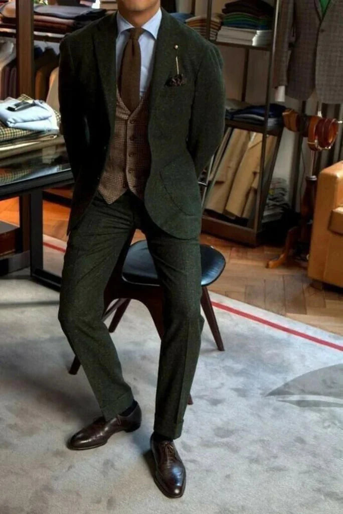 Formal three piece suit for men-front