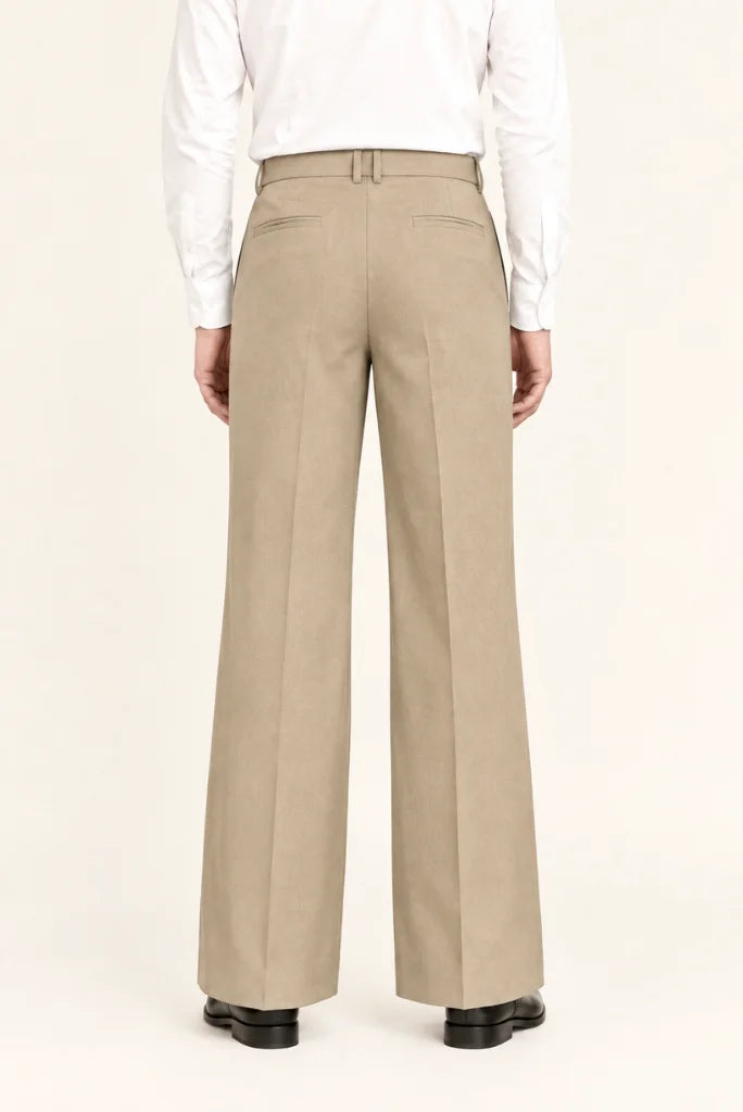 Men Beige Vintage Trouser-Back