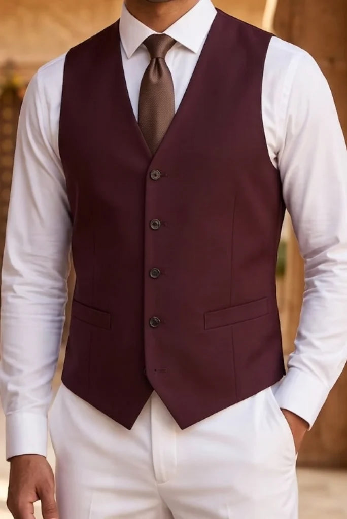 Men_s waistcoat with Pockets and button front styling