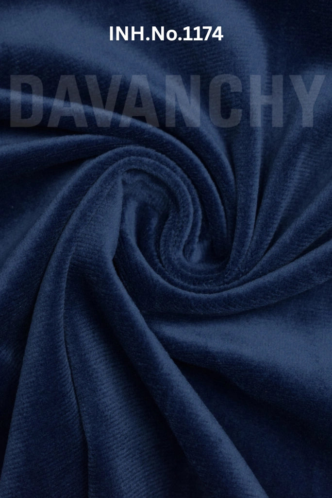 Navy Blue Velvet Fabric Switch INH.No.1174