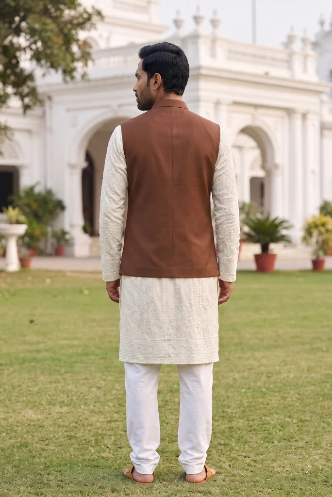 Rust Modi waistcoat back view