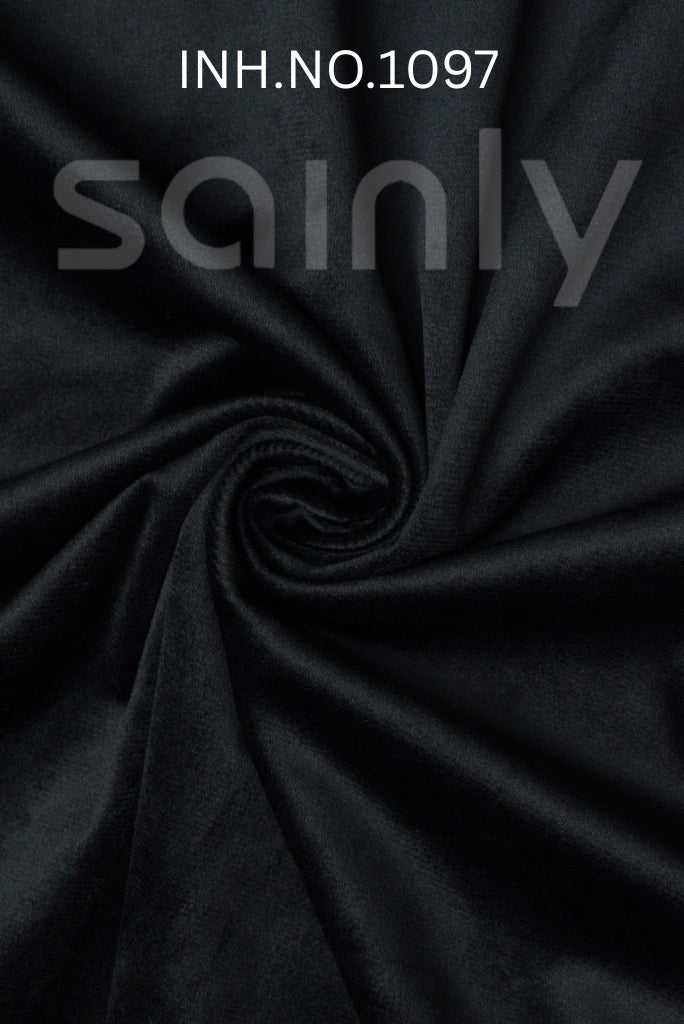Sainly Men Black Velvet Fabric Swatches INH.NO.1097
