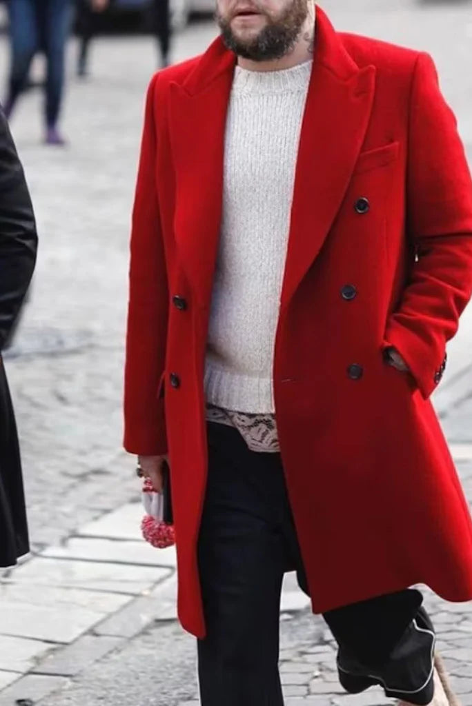 SainlyRedLongCoat-Front