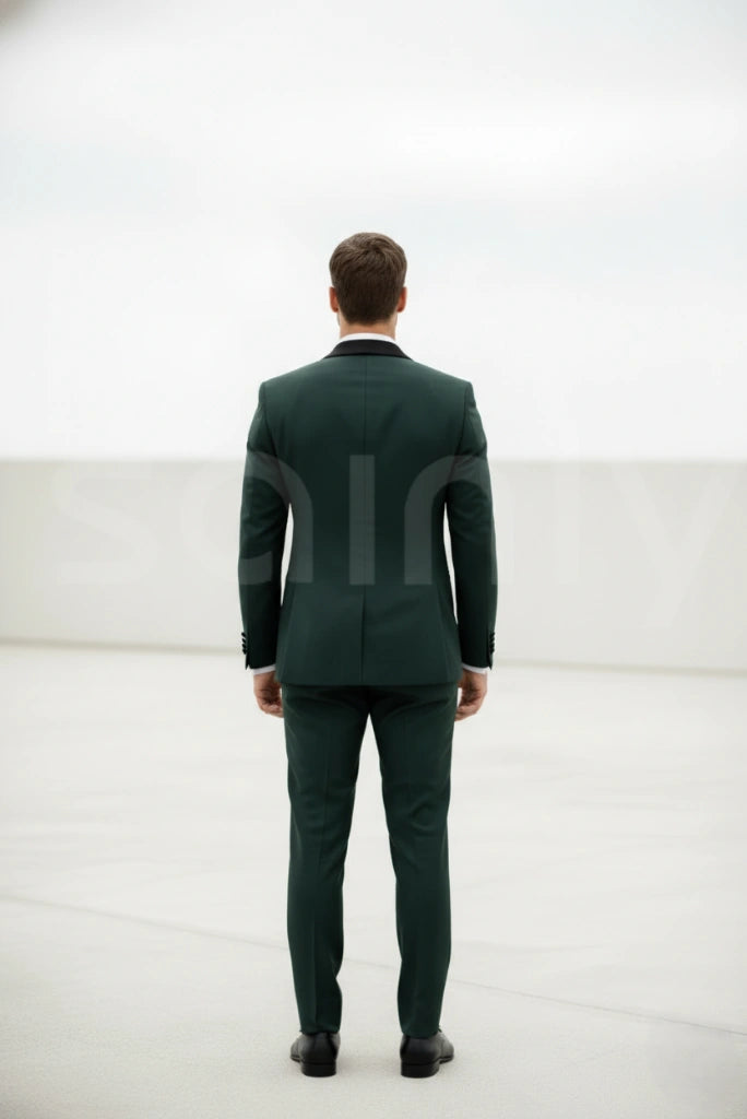 Sainly_Mens_Hunter_Green_Two_Piece_Suit_Back_