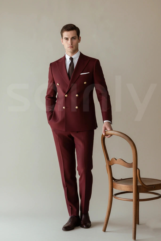 Sainly_Mens_Maroon_Two_Piece_Suit_full_Front