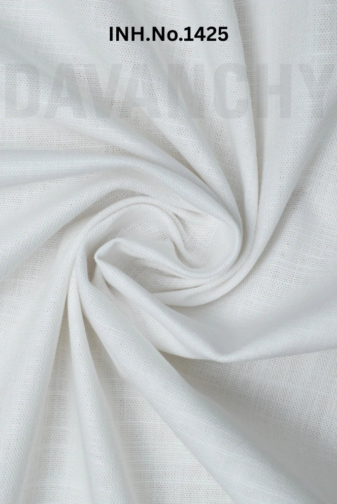 White Summer Linen Fabric INH.No.1425