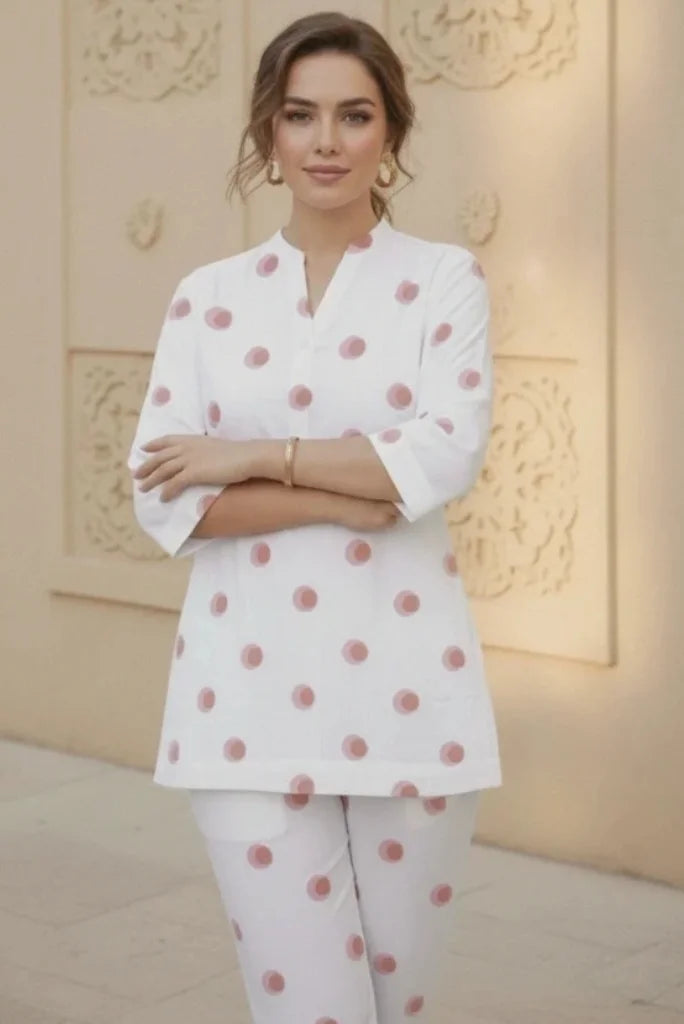 Women co ord set with coordinated top and pants