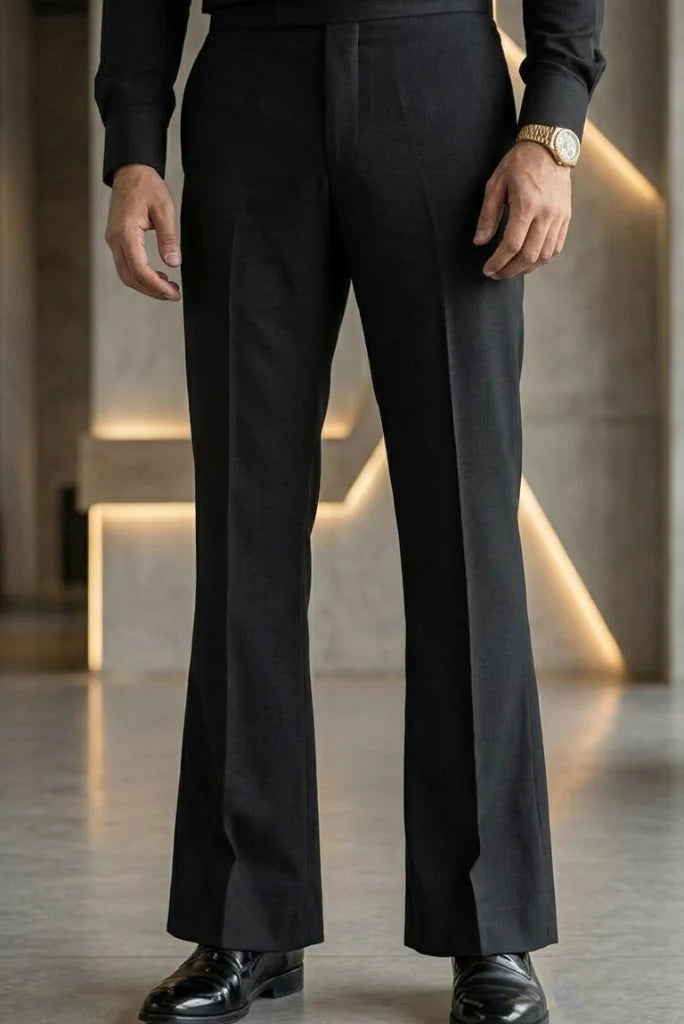 black bootcut kurta pajama flare