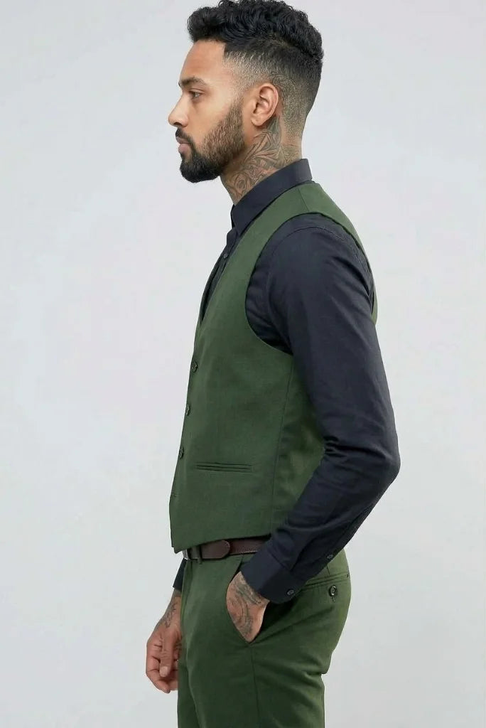 men wedding waistcoat India party wear style side view