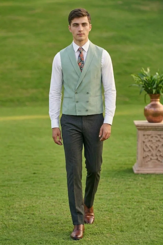 sage_green_peak_lapel_waistcoat_men_front_view