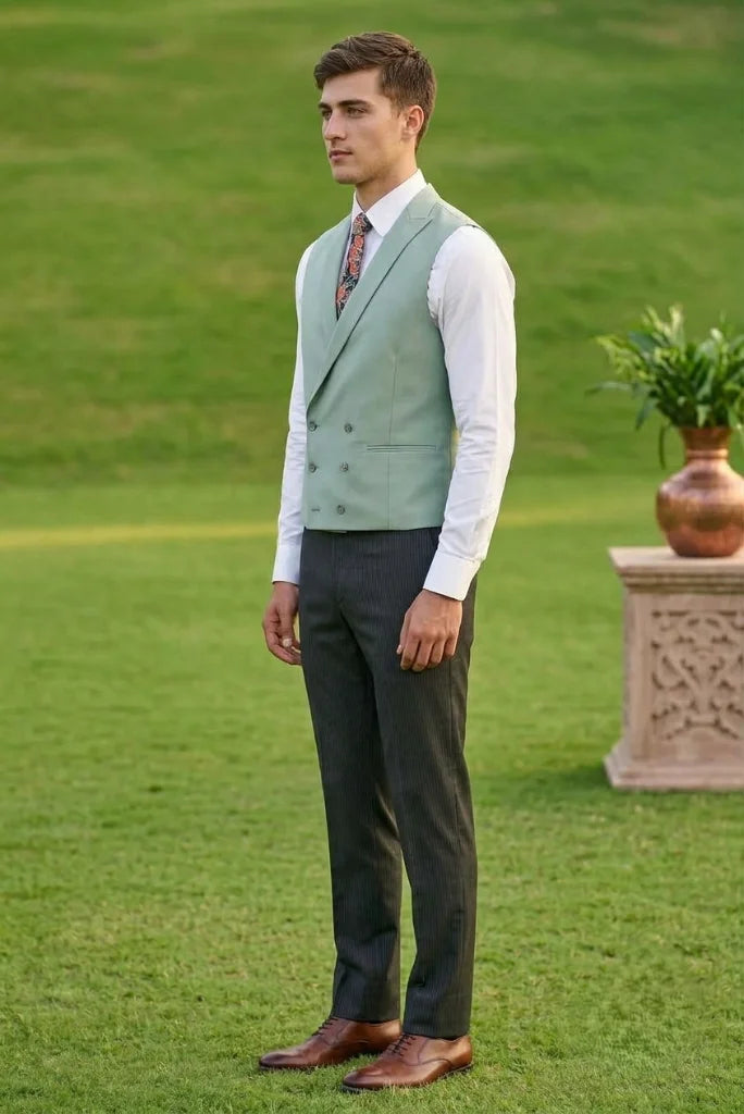 sage_green_peak_lapel_waistcoat_men_side_view